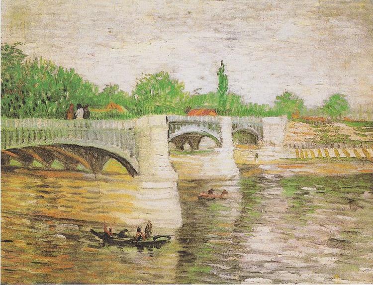 Vincent Van Gogh Die Seine with Pont de la Grande Jatte oil painting image
